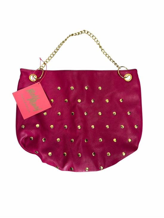 Niki Minaj Handbags - Niki Minaj Fragrances Hot Pink Studded Shoulder Bag Gold Chain Strap Y2K Glam